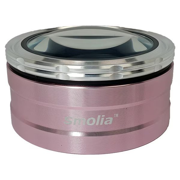 LED Magnifier, 3x, Touch Controlled 3 LED light, Rechargeable, Pink, Visee, Mfr#: Smolia TZC Pink